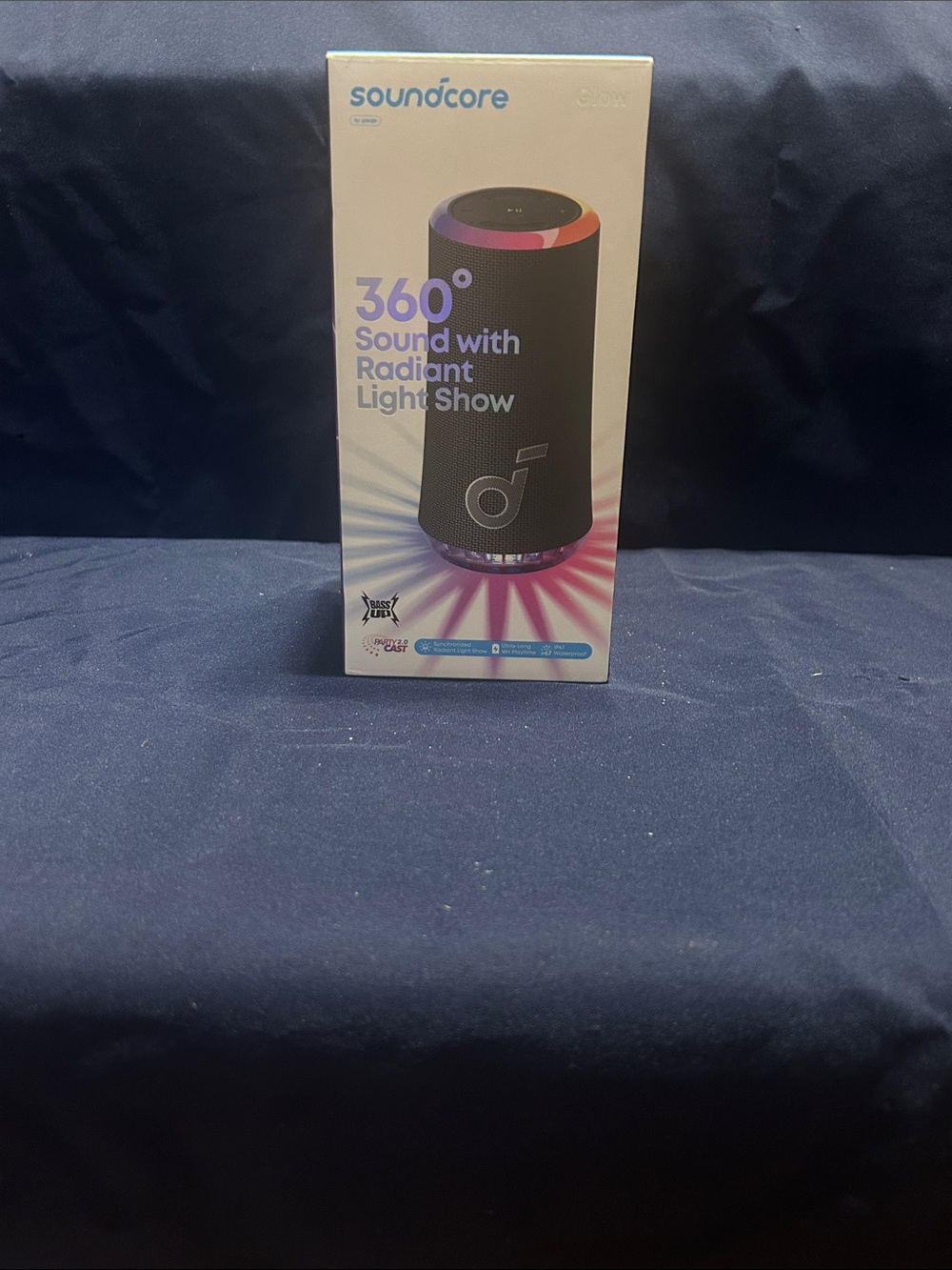 Soundcore Portable Bluetooth Speaker with 360° Sound & Light Show - Black. New
